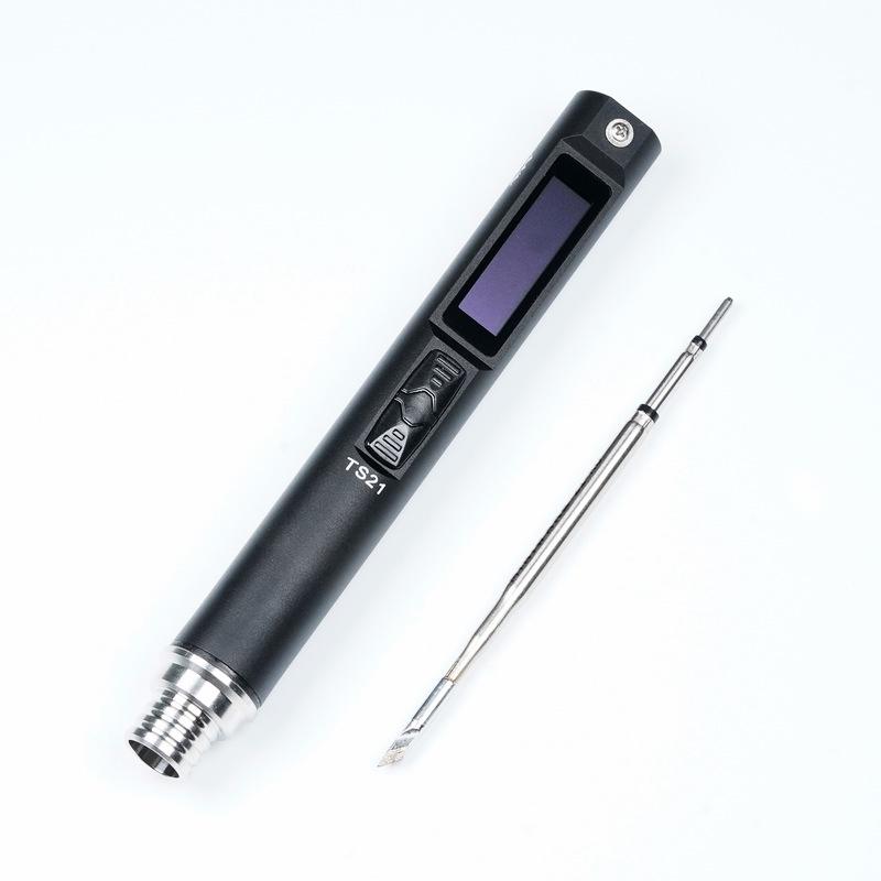 TS21 100 Вт Умный прецизионный паяльник, 450°C, Алюминиевый корпус, со светом, Сварочная ручка PD, DC станция
