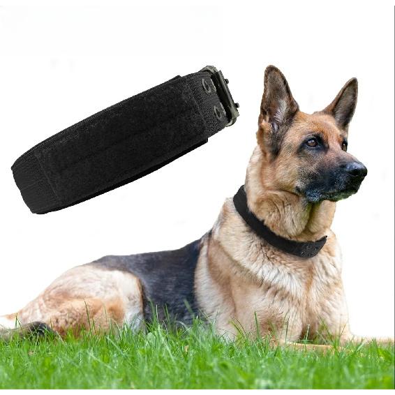 Nylon Tactical Dog Collar Breathability Adjustable Heavy Duty Metal Training Collar for Small Medium Large Dogs Pet Products