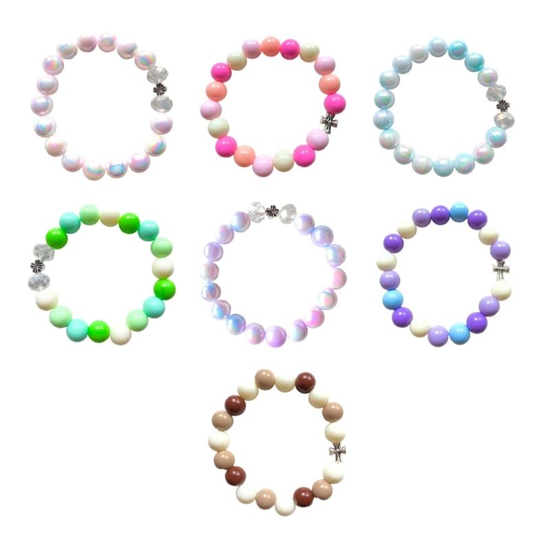 Унисекс Браслет-цепочка на руку Бусины для медитации Браслет на запястье Гладкие круглые бусины Регулируемый размер Браслеты Аксессуар для мужчин Женщин