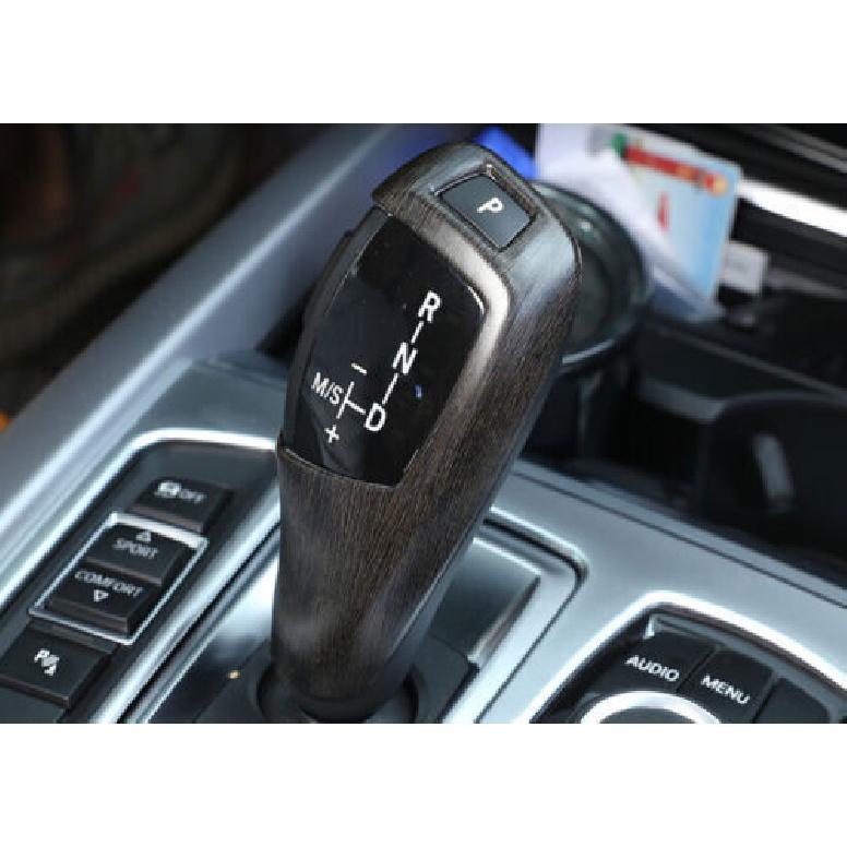 Shifter Lever Trim 1X Wood Grain Gear Shift Knob For 2014-2018 BMW X5 X6 F15 F16