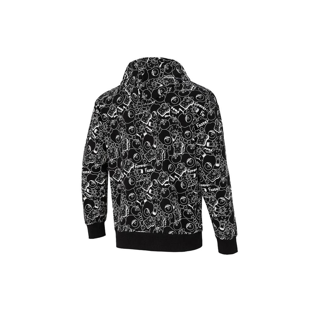 Puma Sports Printed Breathable Casual Pullover Hoodie Men Hoodies Black 533200-51
