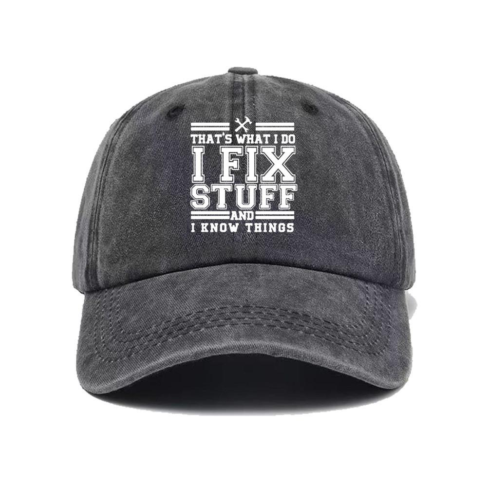 Хлопковая бейсболка Fix Stuff с вышитым принтом для летней защиты от солнца на открытом воздухе