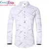 Мужская рубашка высокого качества, повседневная рубашка с принтом на пуговицах и длинным рукавом, мужские деловые рубашки для социальных сетей