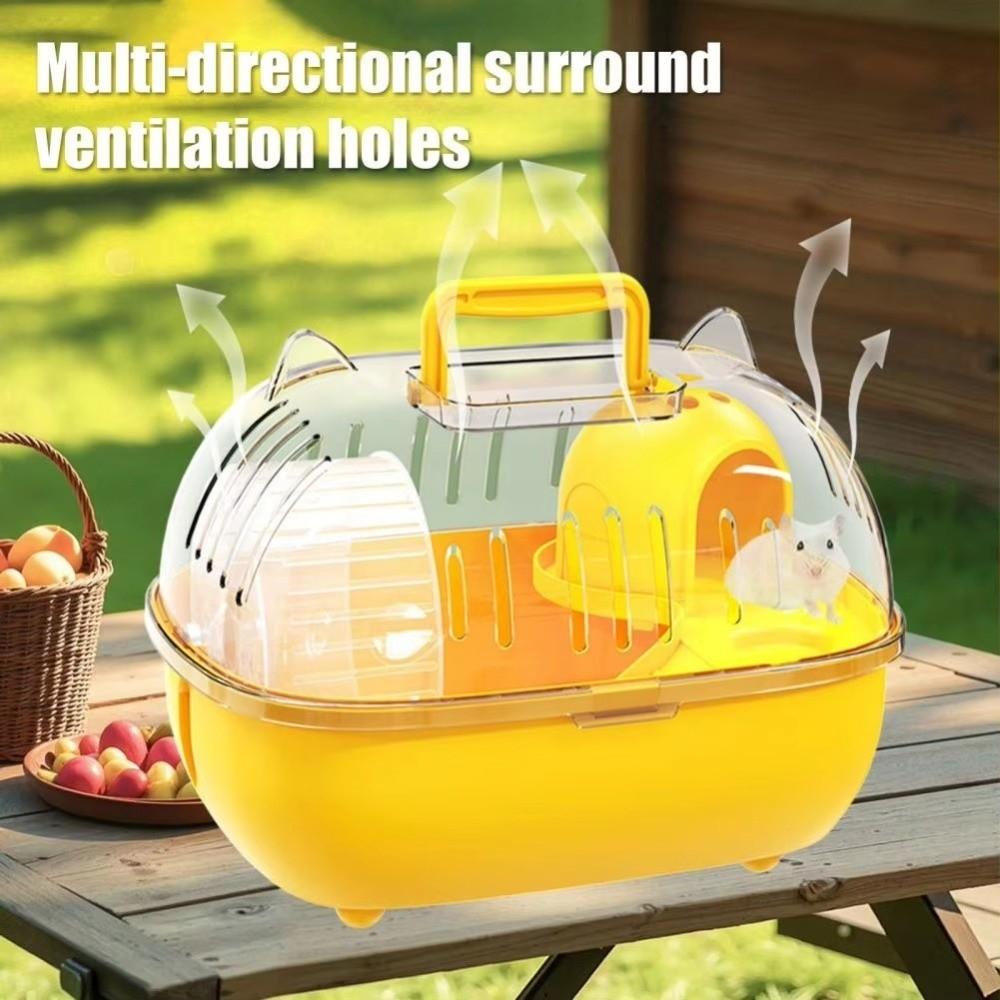 Transparent Cover Hamster Carrier Box Large Space Hamster Habitat Travel Hamster Cage Picnic
