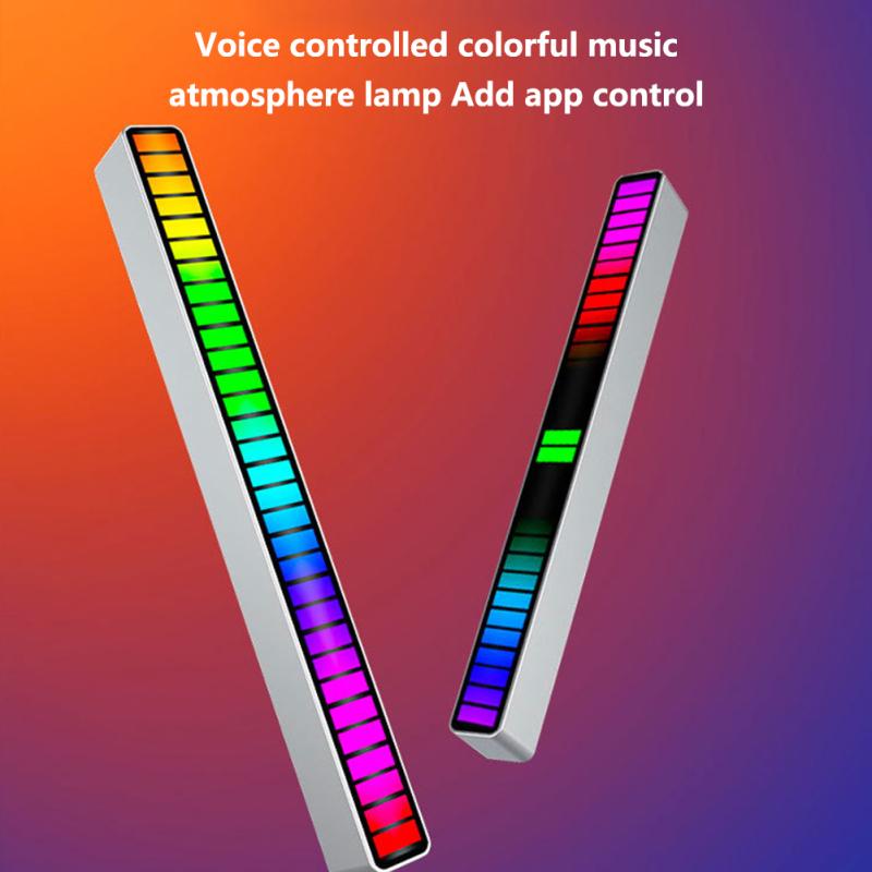 Светодиодная RGB музыкальная звуковая световая панель Bluetooth-совместимое управление приложениями Регулируемая яркость Музыкальный ритм