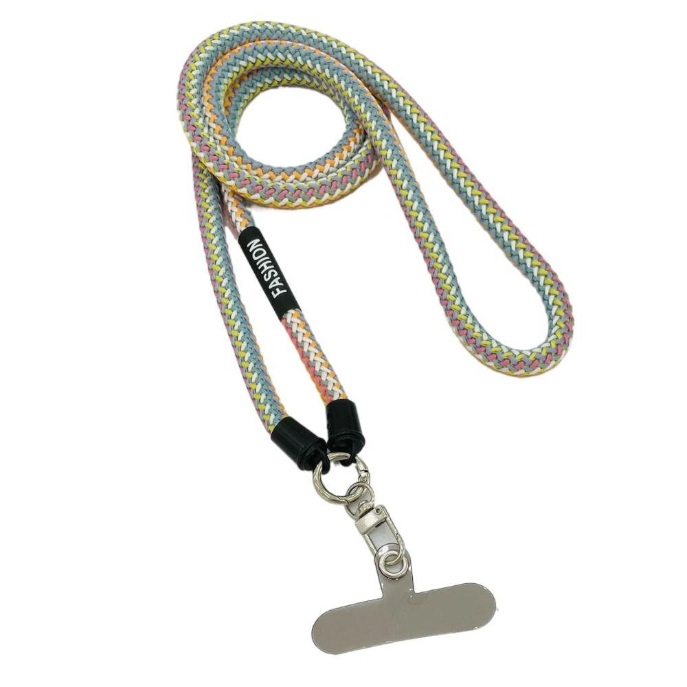 Weave Phone Lanyard Neck Rope with Patch Cell Phone Hanging Cord Phone Case Accessories