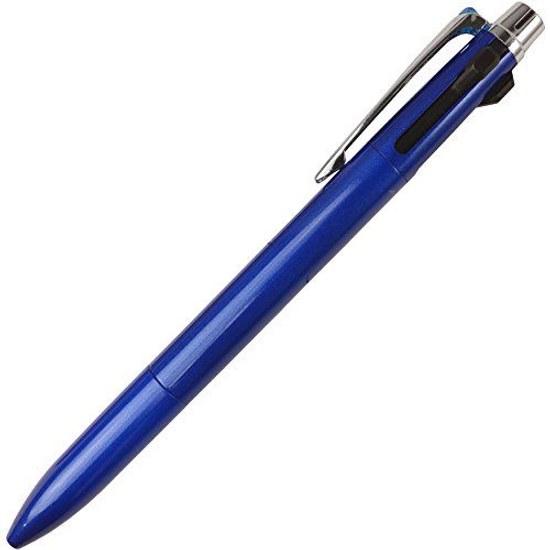 Шариковая ручка Mitsubishi Pencil Jetstream Prime с нажимным механизмом, 3 цвета, корпус синего цвета, 0.7 мм