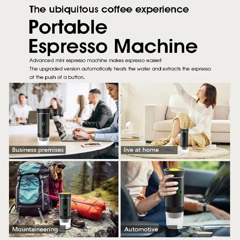 Портативная электрическая кофемашина для приготовления эспрессо с USB-подключением, капсульная кофемашина 3 в 1, небольшая беспроводная кофемашина с подогревом