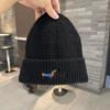 Autumn and Winter Hat Women's Fashion Knitted Wool Hat Cute Velvet Ear Protector Warm Cold Hat