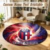 Round Rug Custom NameBologna FC Pattern Non Slip Carpet Home Floor Decor