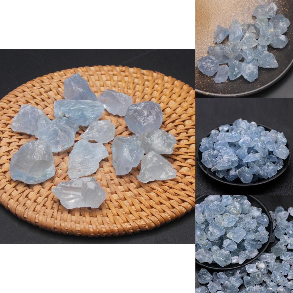 Exquisite Natural Blue Celestite Mineral Quartz Crystal Rough Stone For Reiki Healing