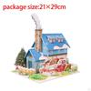 DIY Decoration, Christmas Crafts, Indoor And Outdoor 3D Puzzle for Kids, Craft House