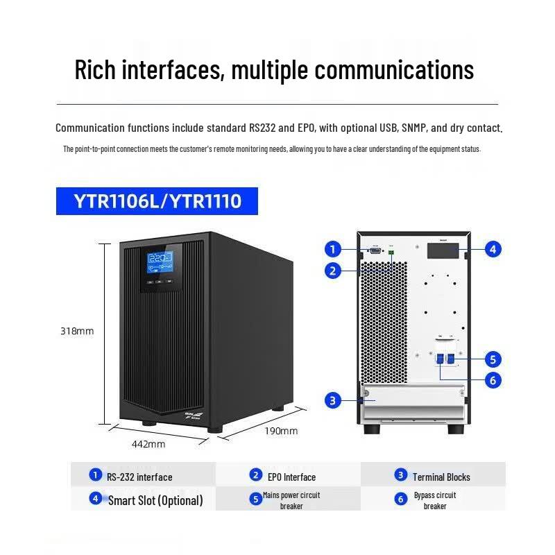 Kehua YTR1110 Online UPS 10KVA/9000W CN plug (adapter included)