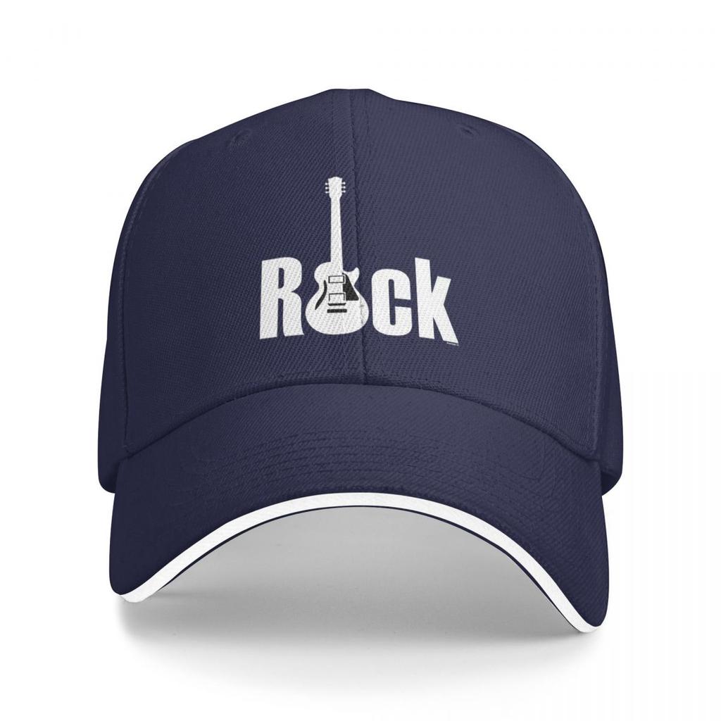 Бейсболка Snapback с логотипом Rock и гитарой, дышащая, повседневная, для улицы, унисекс