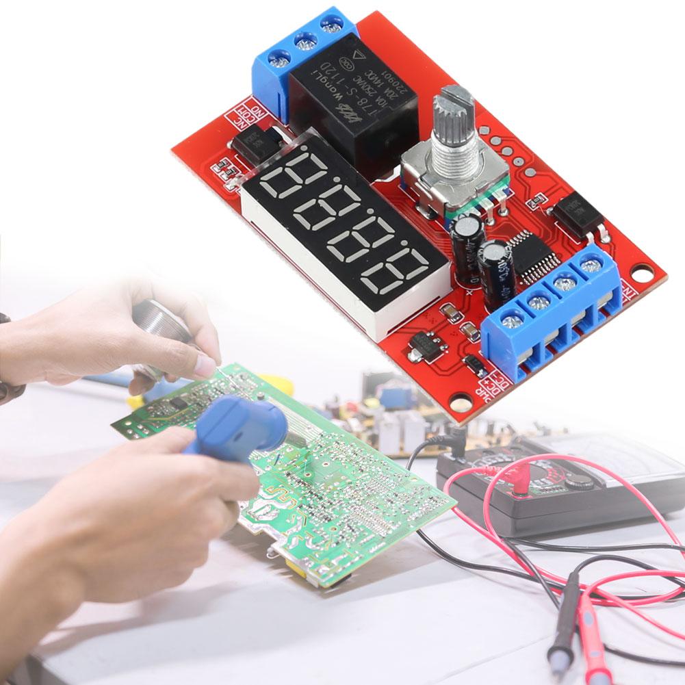 LED Digital Timming Relay DC5V/12V/24V Time-Delayed Trigger Timing Switch Relays Board Adjustable for Pump Control