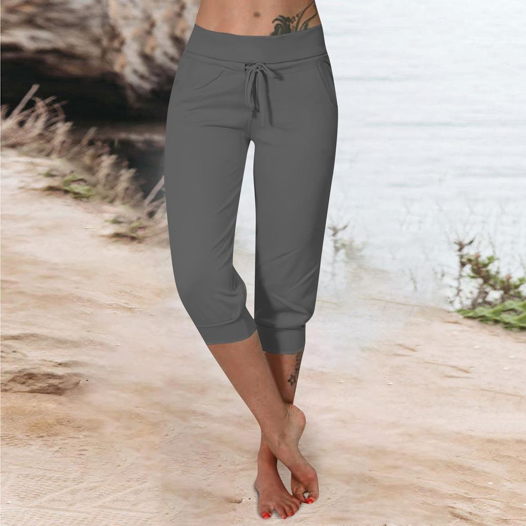 Брюки для женщин, укороченные шорты для женщин, летние новые повседневные эластичные модные повседневные брюки