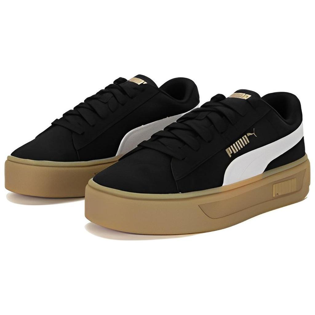Puma Кроссовки Smash Platform V3 Black Gum Женские Белое Золото 391942-02