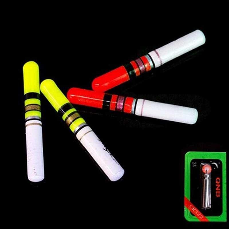 Электронный светящийся плавающий светодиодный поплавок на батарейках для темной воды ночной рыбалки светящаяся палка