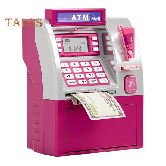 Детский банкомат-копилка-игрушка с картой Электронные деньги Монета Сберегательная копилка Образовательный Автоматический пароль Банкомат для малышей Мальчики Девочки Подарок