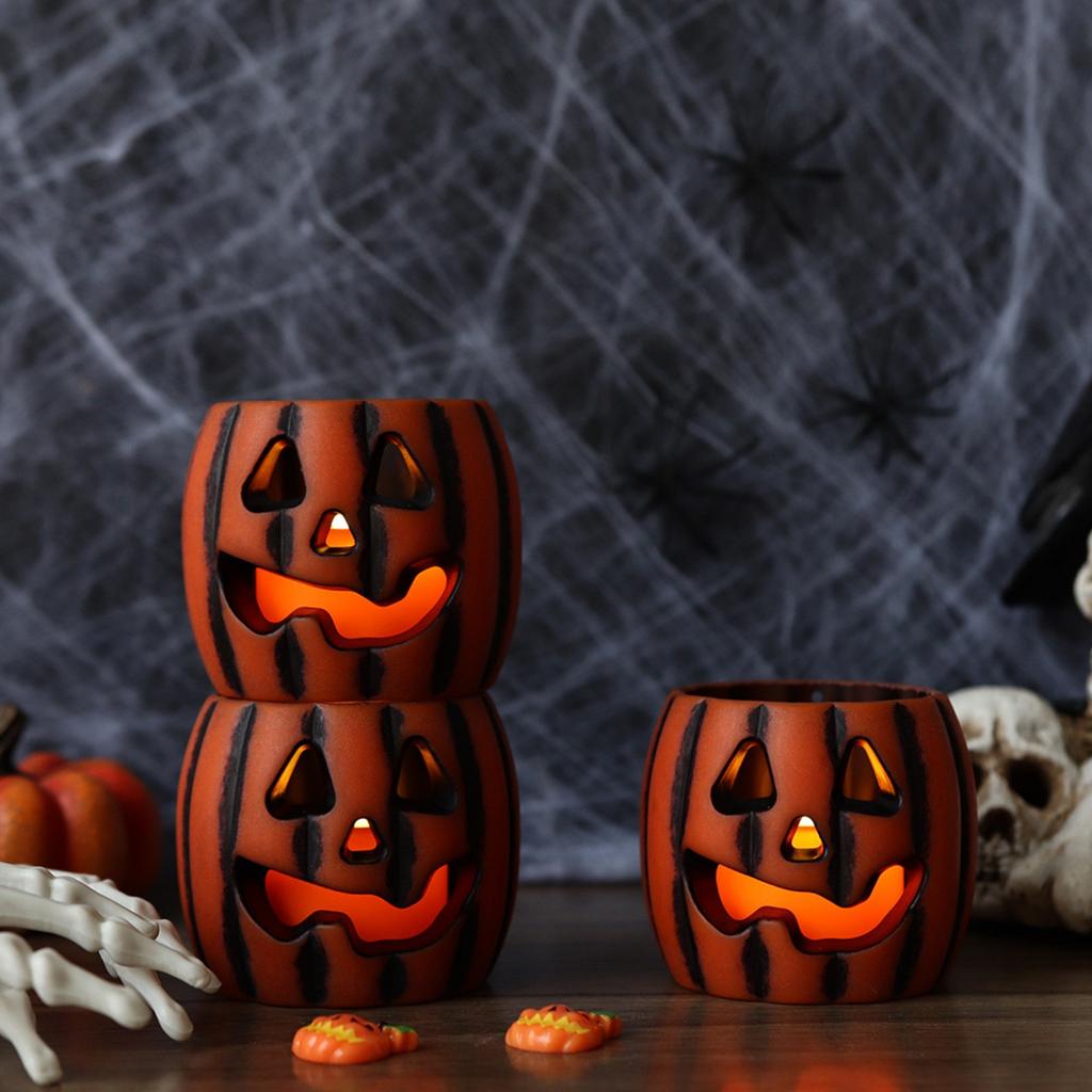 Pumpkin Halloween Decoration LED Electronic Candle Lamp Creative Layout Props Ornaments Night Light