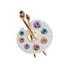 New Draw Palette Brooch Creative Rhinestone Pins Women And Men 2 Colors Available Suit Accessories