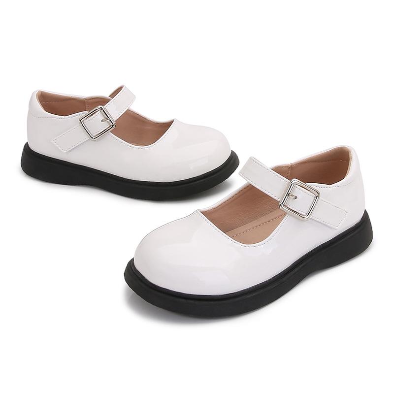 Girls' shoes, little girls' British-style leather shoes, new spring and autumn models, soft-soled shoes for older children, student performance shoes