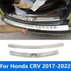 Для Honda CR-V CRV 2017- Внутренняя+Внешняя Задняя Дверь Багажника Накладка на Бампер Порог Двери Багажника Защитная Накладка от Царапин Аксессуары
