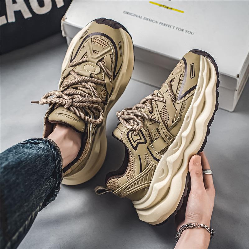 Men's Shoes Retro Dad Shoes Men's 2025 Summer New Mesh Shoes Men's Sports and Leisure Shoes Platform Trendy Shoes