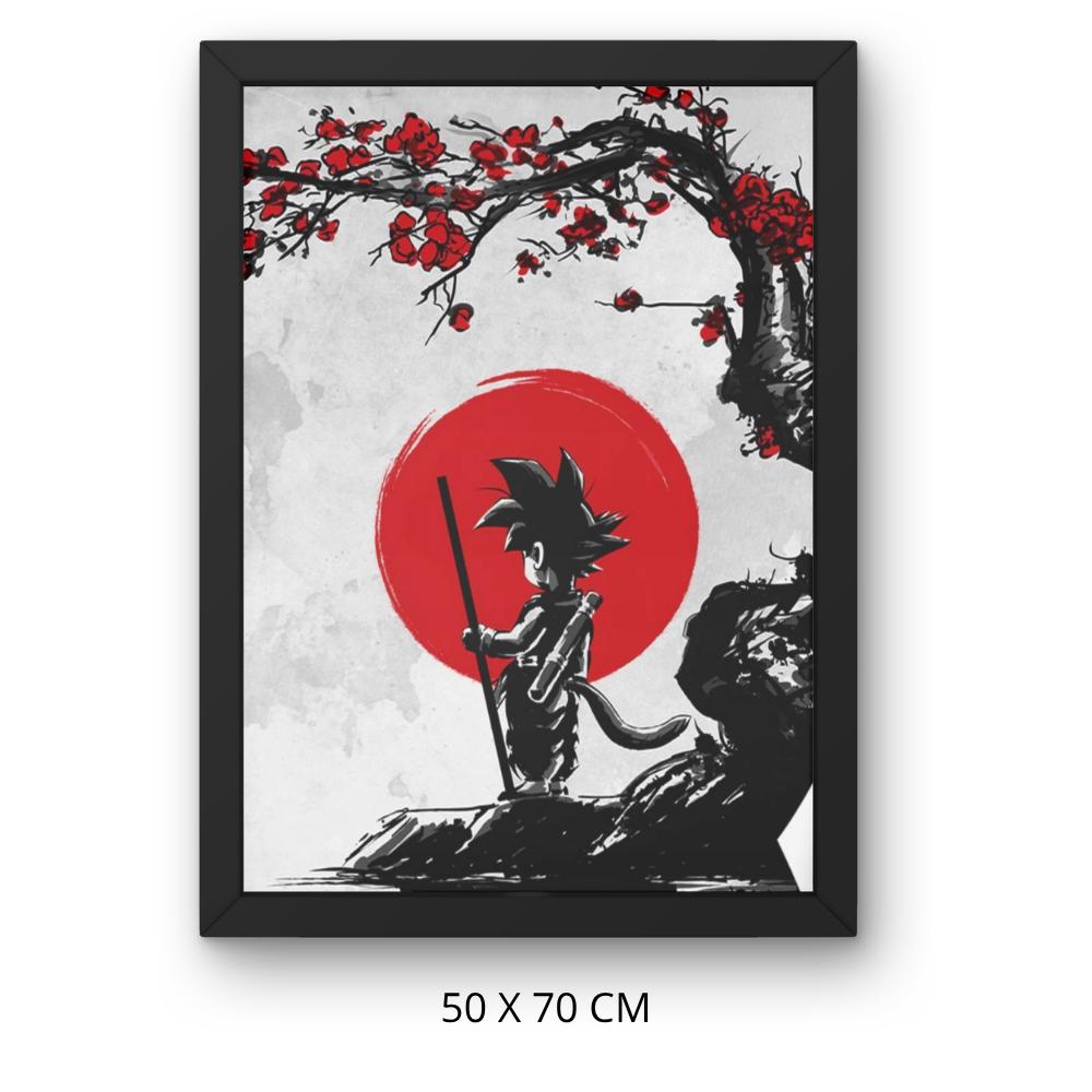Obraz Do Malowania Po Numerach Z Ramą Goku I Czerwony Księżyc 50X70 Cm