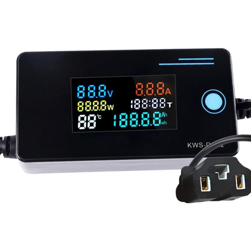 Digital Display Multifunctional Meter for Electric Bike Charging Adapter Battery Voltages Current Power Temperature Analysis Tool