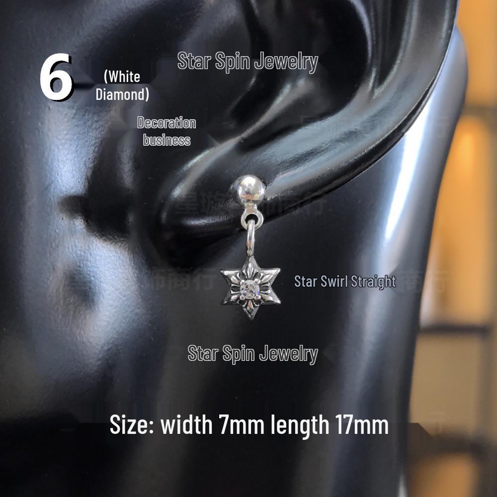 Новые висячие серьги G-Dragon с цветными бриллиантами для мужчин и женщин, белая медь, тайское серебро, серебряная игла s925