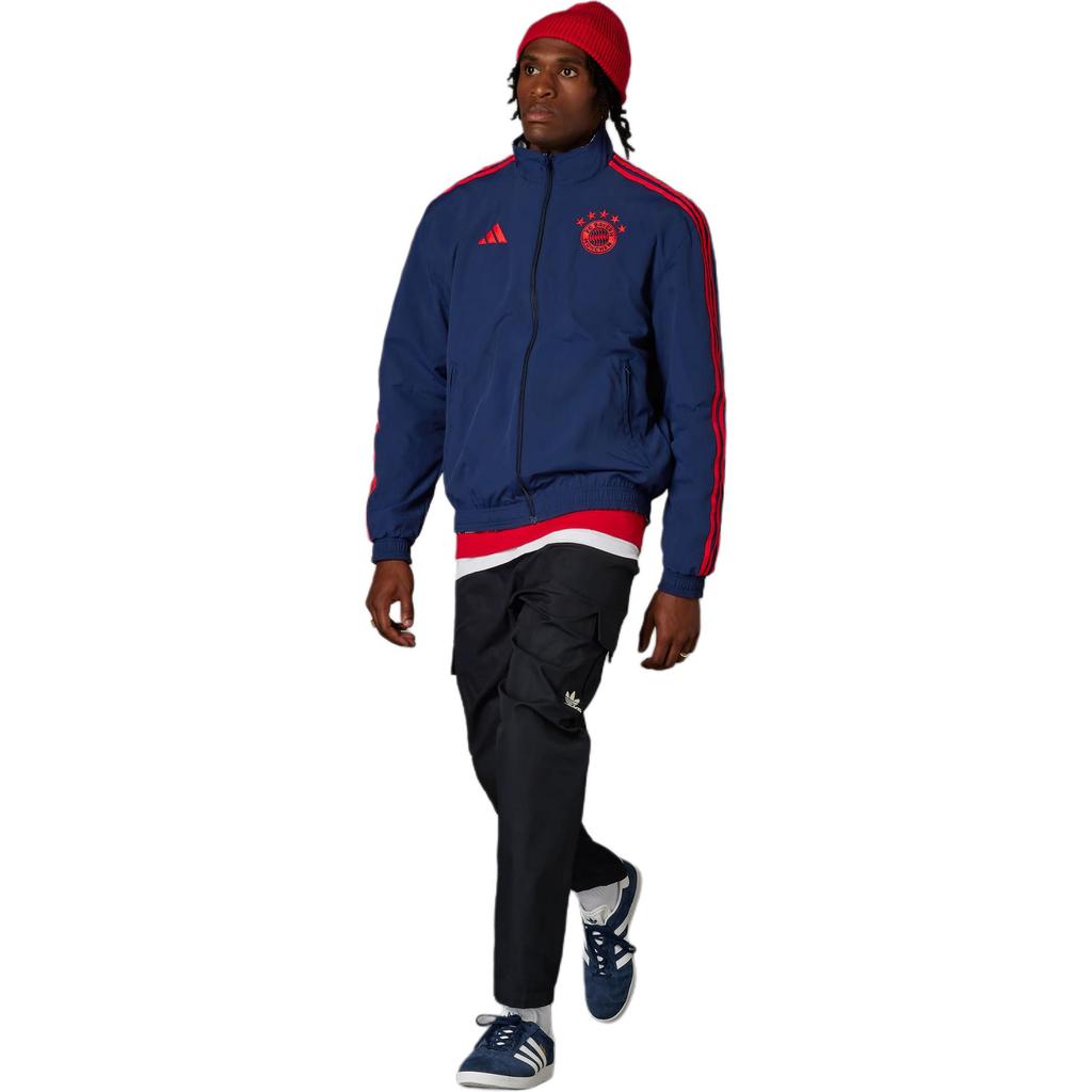 adidas Бавария ФК Бавария ФК Бавария Куртка-гимн Ретро Спортивные куртки с воротником-стойкой Мужская Темно-синий IP8316