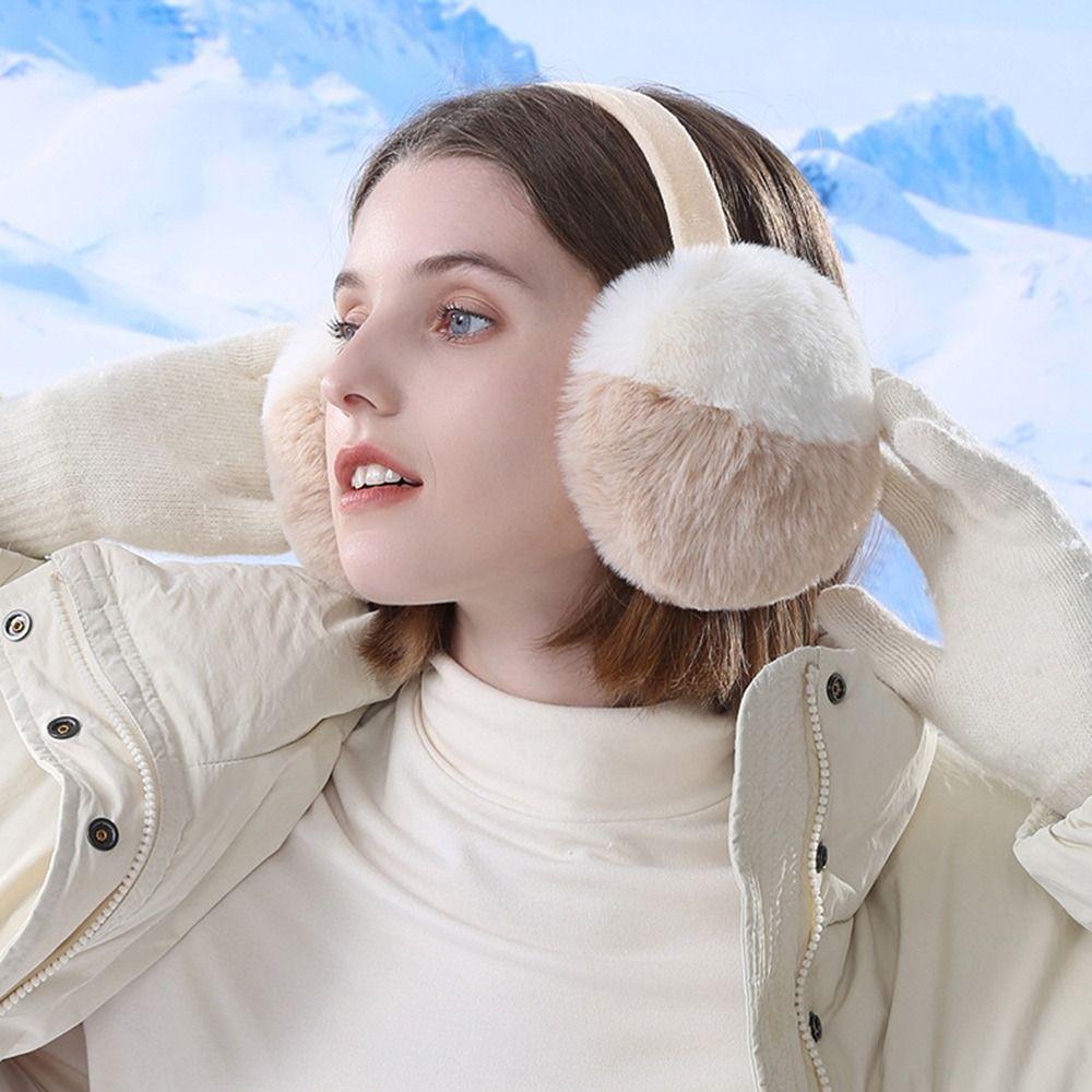 Цветная строчка Грелка для ушей Плюшевая защита для ушей Муфты для ушей Милые зимние муфты для ушей для женщин и девушек