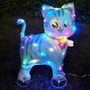 Square Shape Cartoon Animal Balloon With Wheels Luminous Balloon  Birthday Decoration