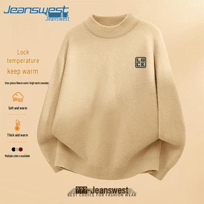 Мужской утолщенный вязаный свитер с полувысоким воротником Jeanswest