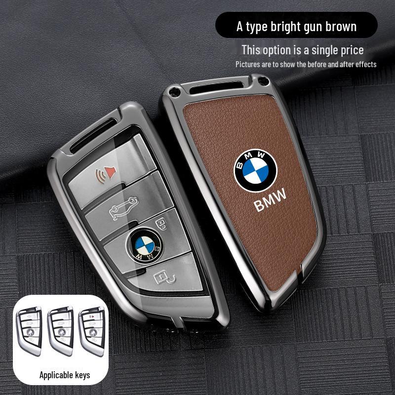 Подходящий чехол для автомобильного ключа для BMW: Совместимо с 5 серией 530L, 3 серией 325Li, 4, 6, 7 сериями, X1, X3, X4, X5, X7 (22 модели)