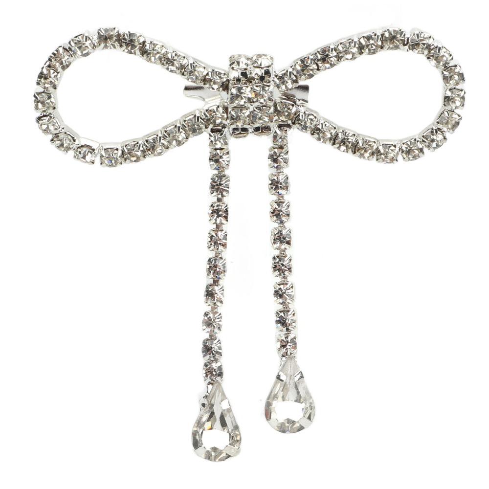 2pcs Shiny Finish Bow Brooch Pin Tassel Design Tassel Brooch Pin Shiny Bow Brooch Daily Wear