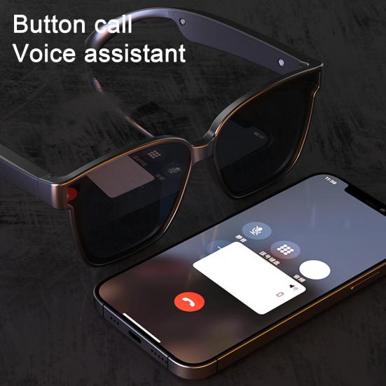 Умные солнцезащитные очки с Bluetooth, открытым ухом, голосовым управлением, функцией Hands-Free, перезаряжаемые, с защитой от ультрафиолета
