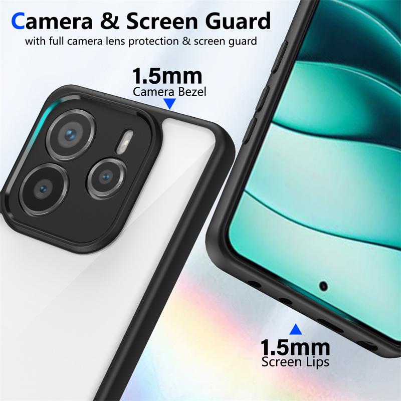 Высококачественный прозрачный акриловый чехол для задней панели Xiaomi Redmi iPhone Samsung для Redmi Note 14 13 Pro 12 11 10 14C 13C 12C A4 A3 A2 чехол из силикона TPU