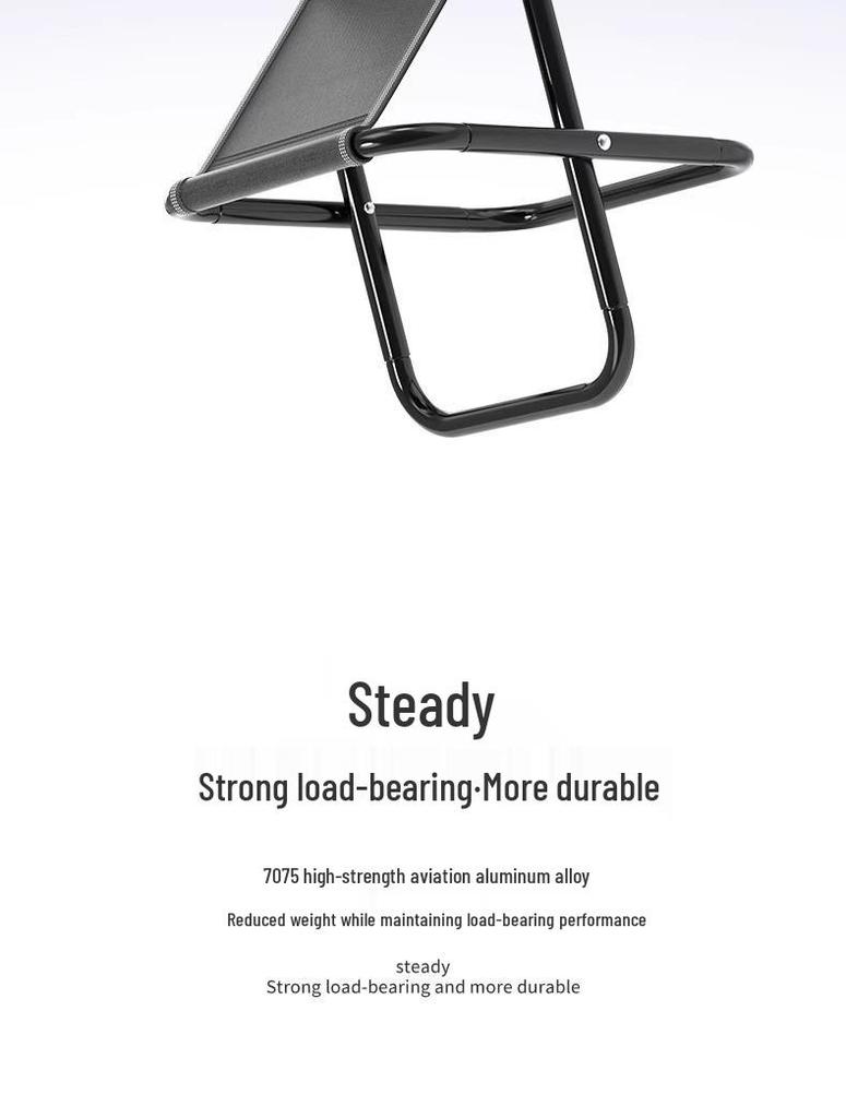 Портативный складной рыболовный стул - Компактное уличное кресло для путешествий и ожидания в очереди