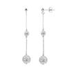 Earrings - LOVA LOLA VAN DER KEEN - Pure WHITE - 925 Sterling Silver - White Crystal - Push System