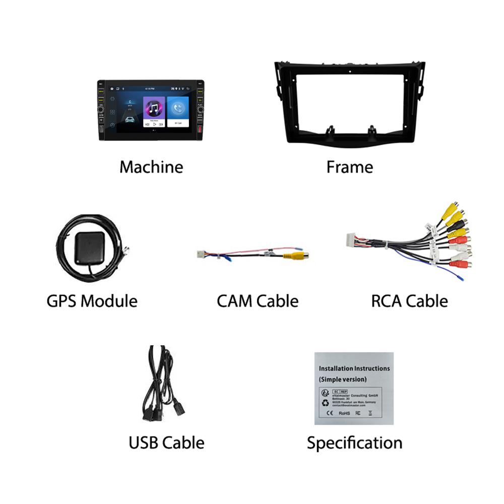 8-дюймовый автомобильный Android-радио для Toyota RAV4 2007-2012 с кнопочной ручкой 2din мультимедийный стерео видеоплеер WIFI GPS 1 + 32 ГБ
