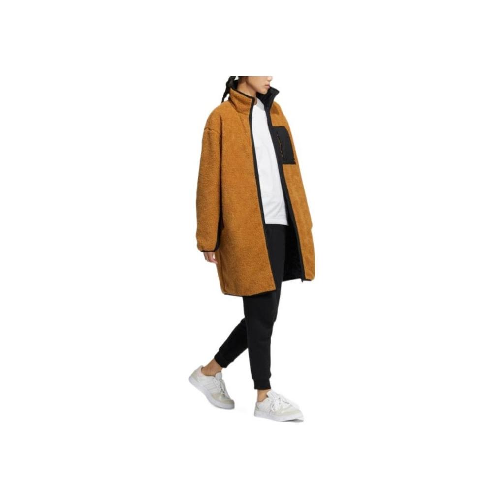 adidas Neo Colorblock с логотипом и воротником-стойкой, хлопковая куртка, женская верхняя одежда, коричневый HN2448