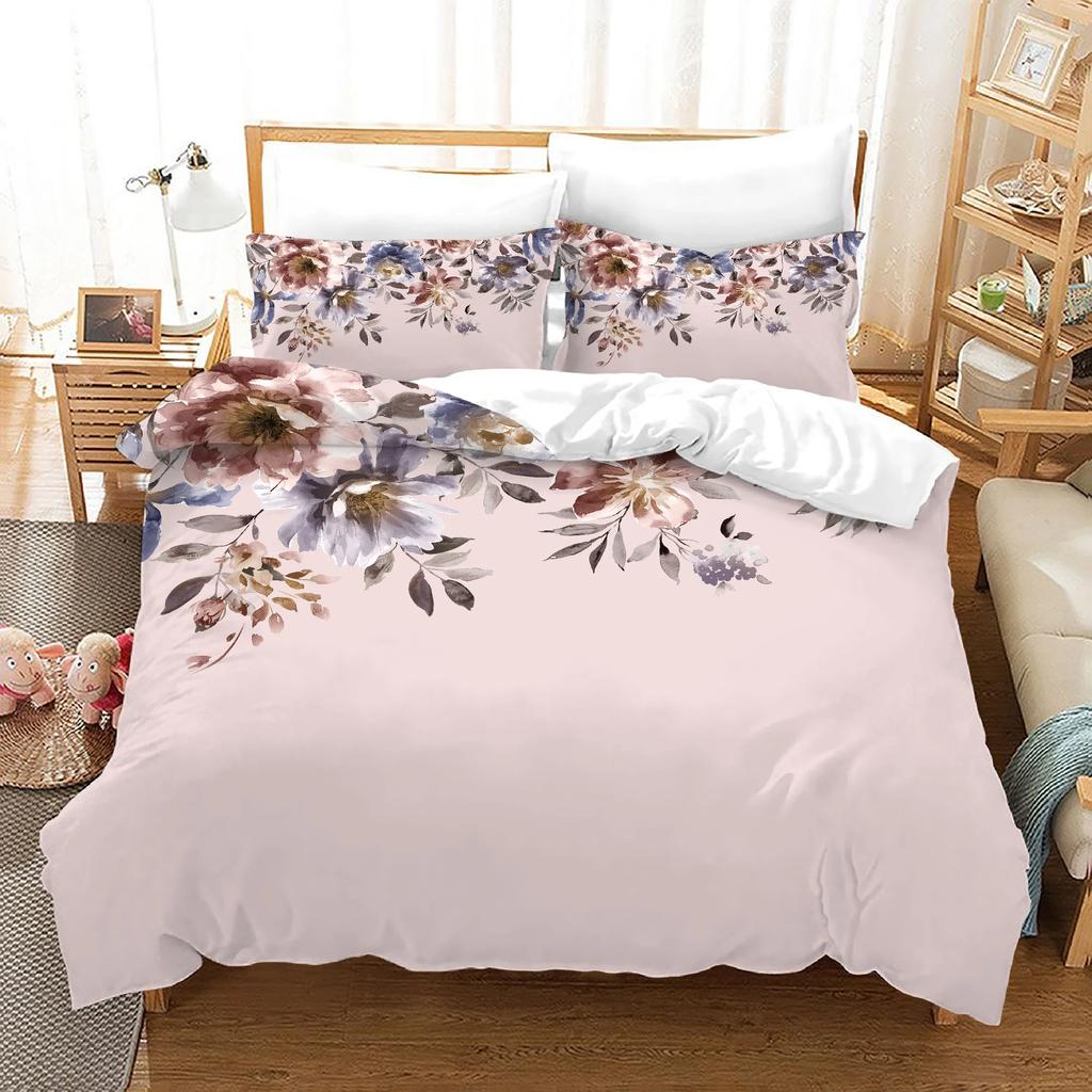 Принт Свадебный Постельный Комплект Домашний Текстиль Супер Кинг Сайз Пододеяльник 240x220 Цветочный Жаккард Наборы Пододеяльников Двуспальный 3 Предмета