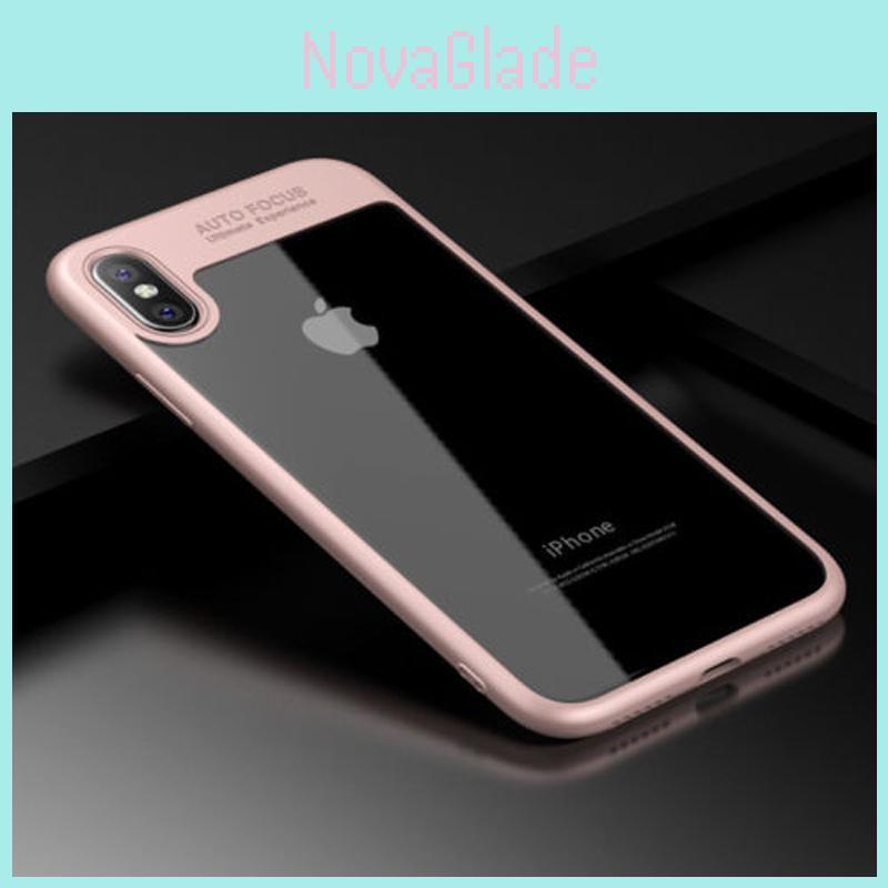 X Для iPhone 8 7 6s Plus 10 Роскошный Ультратонкий Прозрачный Ударопрочный Бампер Чехол