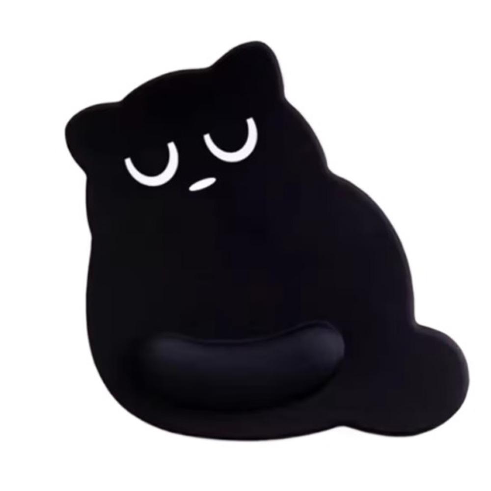 Cartoon Cat Large Mouse Mat Wrist Pad Kawaii Cat Mouse Pad Black Cat Mouse Pads  Office Desk