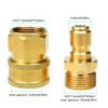 2Pcs 3/8'' or 1/4" Pressure Washer Adapter Kit M22 14mm 12mm Female Male Swivel To Quick Connect Release Set Nozzles