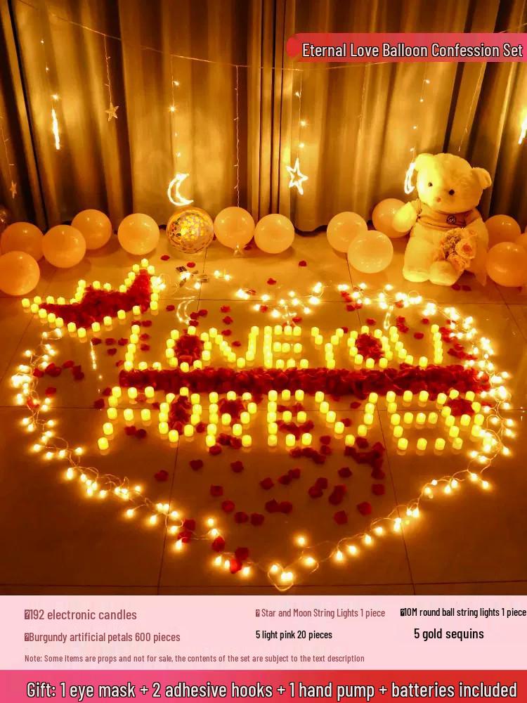 Romantic Indoor Proposal & Celebration Candle Decor Set