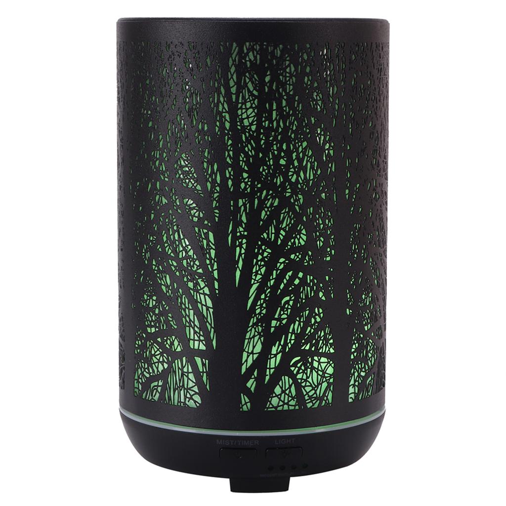 300ml Air Humidifier 2 in 1 Ambient Night Light Aroma Aromatherapy Diffuser Black 100?240VEU Plug