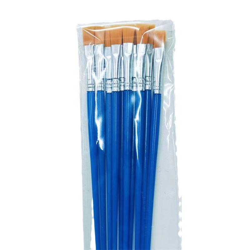 Цифровое масло 50 шт. Нейлоновая плоская кисть Крючок Лайнер Акварель Акриловая живопись